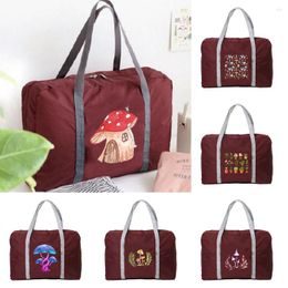 Duffel Bags Travel Bag Unisex Foldable Handbags Organisers Large Capacity Portable Luggage Mushroom Pattern Accessories