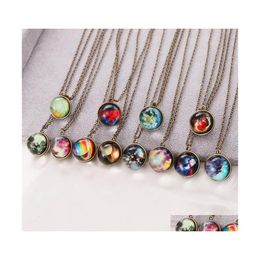 Pendant Necklaces Fashion Jewellery Cosmic Starry Sky Luminous Necklace Vintage Drop Delivery Pendants Dhbi5