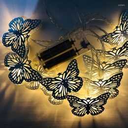 Strings 1.65M/3M Butterfly LED String Lights Delicate Fairy Lighting Garden Outdoor Bedroom Room Decoration Waterproof Battery Powered