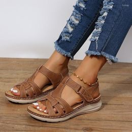 Sandali 2023 Summer Women Wedge Flat scarpe per caviglia Sandalias Mujer Bohémien Luxury Cashy