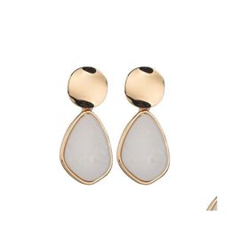 Dangle Chandelier Fashion Irregar Acrylic Earring For Women Vintage Gold Round Heart Geometric Resin Statement Jewelry Drop Delive Otthz