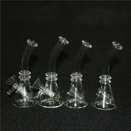 Hookahs Glass Bong Pipes Heady Mini bongs Dab Rigs Small Bubbler Beaker recycle oil rig 10mm glass bowl