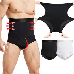 Men's Body Shapers Men Slimming High Waist Pants Shaper Flat Belly Tummy Control Shorts Shaping Underwear Abdomen Weight Loss Boxer Briefs