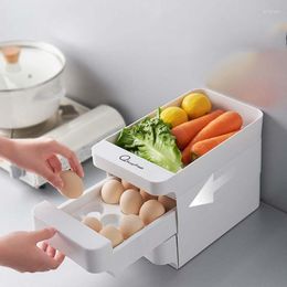 Storage Bottles Egg Box Can Be Stacked Food Organiser Refrigerator Fresh-Keeping Fruits And Vegetables Drawer Type Kitchen Supplies