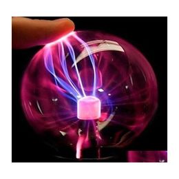 Night Lights Crystal Plasma Light Ball Electrostatic Induction Balls Led Usb Power Battery Party Decoration Children Gift Drop Deliv Dh7F3