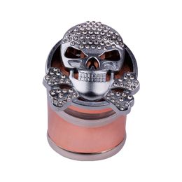 four Layers 63mm heteroideus face Shape Smoking Crushers Grinders Metal Zinc Alloy Herb Grinder tobacco Accessories