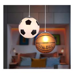 Pendant Lamps Football Basketball Styles Hanging Light Ceiling Decorative Fixture Restaurant Bedroom Living Room Kitchen Cafe Shop D Dhzbo