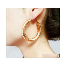 Dangle Chandelier Fashion Personality Jewellery Womens Large Round Metal Hoop Earrings Lady Drop Delivery Dhx8R