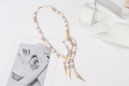 Chains European And American Designers Create Fashion Trend Casual Metal Pearl Necklaces