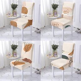 Chair Covers Abstract Style Cover For Dining Chairs Furniture Plant Leaf Pattern Office Home Stuhlbezug