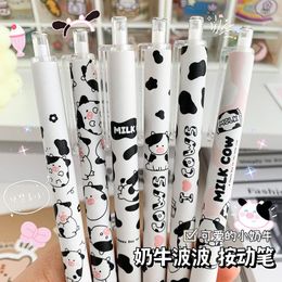 Pcs Cute Milk Cows Press Gel Pen Writing School Stationery 0.5mm Black Ink Pens Office Supplies Gift