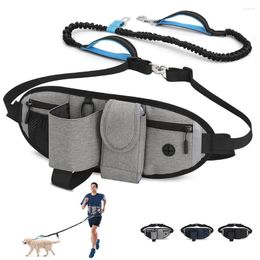 Dog Collars Outdoor Pet Waist Bag With Leash Multifunctional Waterproof For Walking Small Medium Large Dogs