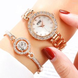 Wristwatches Brand Bracelet Watches Set Luxury Women Geometric Bangle Quartz Clock Ladies Wrist For Valentine's Day GiftWristwatches Iri