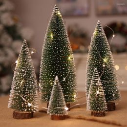 Christmas Decorations Mini Tree Small Cedar Pine Desktop Ornaments Home Room Decor Halloween Party Year Decoration