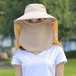 Wide Brim Hats Durable Women Ladies Sun Hat Cap Summer Removable UV Protection Face Neck Protector ZFS0560