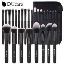 Makeup Tools DUcare Black makeup brush Professional Eyeshadow Foundation Powder Soft Synthetic Hair Brushes brochas maquillaje 230203