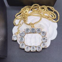 Diamant-vergoldete Halskette für Damen, modischer Charm-Halskette, Kettenschmuck