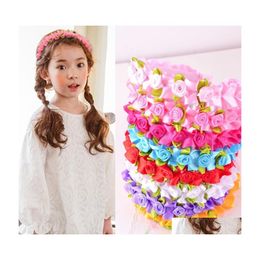 Headbands Fashion Children Girls Wedding Flower Bride Wreath Floral Garlands Headband Headdress Hair Band Beach Accessories 35 D3 Dr Dhxsr