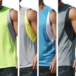 Men's Tank Tops 2023 Sexy Sleeveless Breathable Loose Fitness Clothing Vest Shirt Workout Clothes Men Elastic Casual Bodybuilding Sportswear