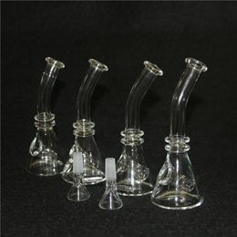 Mini Glass Bong Adapter Converter Hookah 10mm Female to 14mm Male 18mm Thick Pyrex Oil Rig 10mm glass herb bowl