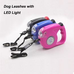 Dog Collars 4.5m 40Kg Retractable Leashes/Lead With LED Light For Dogs And Pets Extending Puppy Walking Nylon Leads