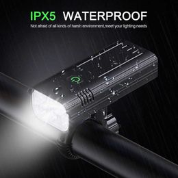 Lights Waterproof Front Bike Headlight USB Rechargeable Bicycle Lamp 5 LED/6 LED/8 LED Cycling Flashlight with Digital Display 0202