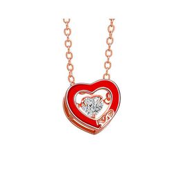 Pendant Necklaces Ladies Necklace Clavicle Beating Heart Jewellery Tanabata Valentines Day Gift For Girlfriend Bridal Luckyhat Drop De Dhd8M