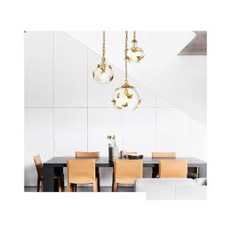 Pendant Lamps Modern Glass Led Chandelier Lighting Bedroom Living Room Kitchen Fixtures Lights Golden Butterfly Hanging Lamp Drop De Dhnrw