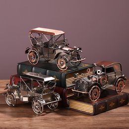 Decorative Figurines Objects & Vintage Handmade Alloy Car Model Ornaments Home Living Room Wine Cabinet Table Decoration Metal Holiday Gift
