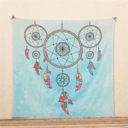 Tapestries 2023 Bohemian Mandala Boho Flower Wind Chimes Tapestry Wall Carpet Hanging Sandy Beach Throw Mat Tippet Rug Blanket