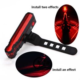 s Bicycle Light Rechargeable MTB Bike Lamp Waterproof Safety Warning Rear Flashing Taillight bike Accessories 0202