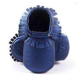 First Walkers Hooyi Baby Boy Shoe Blue Fringe Soft Born Infant Sneakers Children Moccasin Girls Boots 0 1 2 Year Solid