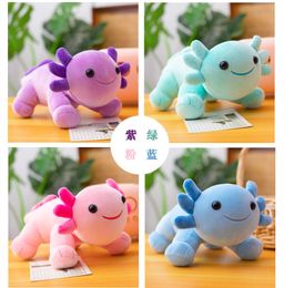 Doldurulmuş Peluş Peluş Axolotl Altıgen Dinozor Bebek Sevimli Karikatür Hayvanlar Yumuşak Yastık Ev Yatak Dekorasyon