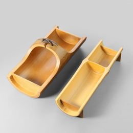 Plates Bamboo Fruit Plate Japanese Handmade Pastry Nut Dried Tray Jujube Dish Storage Box Zen Snack Basket Tea Ceremony Accessory