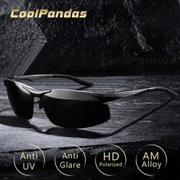 Sunglasses Aluminium HD Polarised Pochromic Men Driving Sun Glasses Male Outdoor Sport Eyewear AntiUV de sol masculino 230202