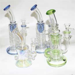 Rainbow Glass Bong Hookahs Thick Dab Rig Water Pipe Showerhead Perc Bongs Heady Mini Oil Rigs Smoking Bent Tube With Bowl