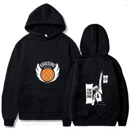 Men's Hoodies Haikyuu Pullovers Male Tops Sweatshirts Double Sided Long Sleeves And Loose Men