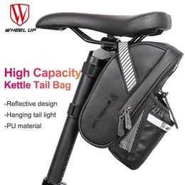 Panniers Bicycle Saddle With Water Bottle Pocket Waterproof MTB s Cycling Rear Seat Tail Bag Bike Accessories 0201