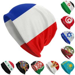 Berets Streetwear French Flag France Skullies Beanies Men Women Winter Warm Slouchy Beanie Hat Knitted Bonnet Cap For Ski