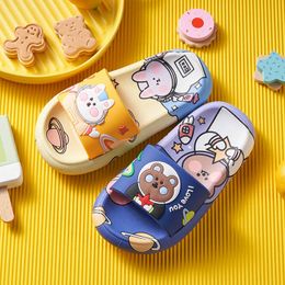 Slipper Baby Girls Cartoon Cute Astronaut Non-slip Soft Sole Boy House Shoes Kids Slides Children 8Y Student Bathroom Slippers