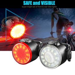 s Rechargeable LED USB Mountain Bike Tail Bicycle Rear Light Cycling Headlight Riding Safety Warning Lamp 0202