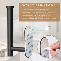 Bath Accessory Set Creative Toilet Roll Holder Stick On Wall Self Adhesive Bathroom Paper No Punching Towel Kitchen Accessories