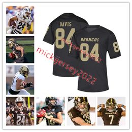 Custom Stitched Western Michigan Broncos Football Jersey Mens Youth Joshua Nobles Kenny Givens Zaire Barnes Nick Mihalic Kadinn Morris Western Michigan Jerseys