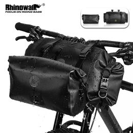 Panniers s Rhinowalk Bicycle Waterproof Big Capacity Handlebar 1 or 2-piece Front Tube Cycling Bag MTB Frame Trunk Bike Accessories 0201