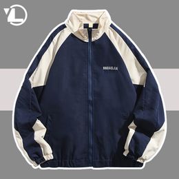 Mens Jackets Casual Varsity Jacket Men Women Patchwork Streetwear Sport Windbreaker Spring Autumn Coat Stand Collar 230203