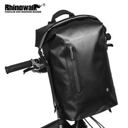 Panniers Bags Rhinowalk Bicycle Folding bike handlebar 20L Bag Mountain Bike Waterproof Backpack Cycling Travel pannier RK18990 0201