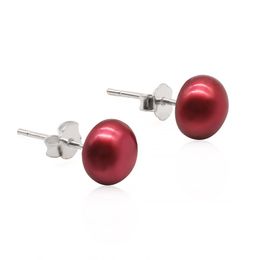 Stud 925 Sterling Sier Earrings Freshwater Button Pearl Earring Pair For Women Fashion Jewelry Drop Delivery Dhgjf