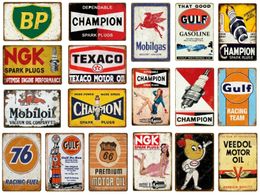 Vintage Motor Oil Gasoline Metal Signs Tin Poster woman Metal Tin Sign Retro Bar Pub Garage Decor Gas Station Decorative Wall Plaque w01