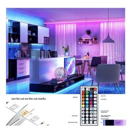 Led Strips Strip Lights Rgb 16.4Ft/5M Smd 5050 Dc12V Flexible 50Led/Meter 16Different Static Colours Drop Delivery Lighting Holiday Dhlje