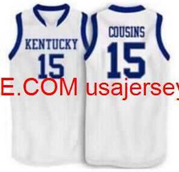 Vintage #15 KENTUCKY WILDCATS DEMARCUS COUSINS Basketball Jersey Size S-4XL 5XL custom any name number jersey